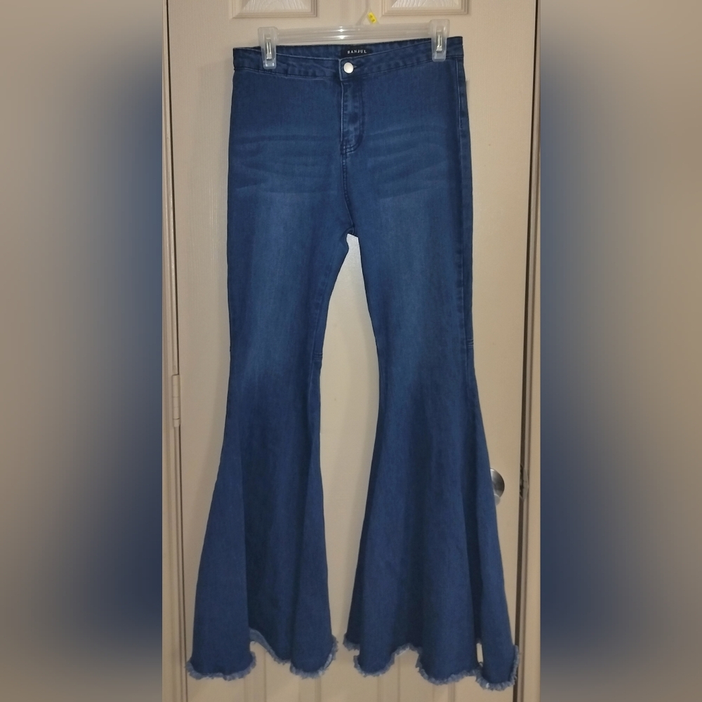 Banjul Blue Flare Wide Leg Jeans Sz M